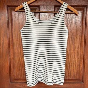 Shimera Seamless Stretch Shapewear Tank M Black/Grey Stripe